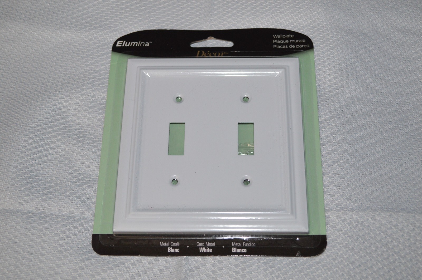 ELUMINA ~ DECOR ~ WALLPLATE ~ CAST METAL ~ WHITE ~ Q106168AFBK ~ NEW