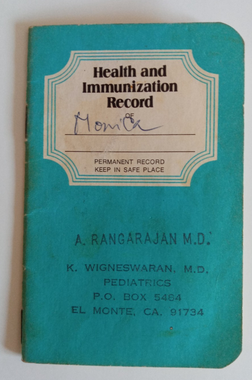 1977 Health And Immunization Record Booklet Vintage Ephemera