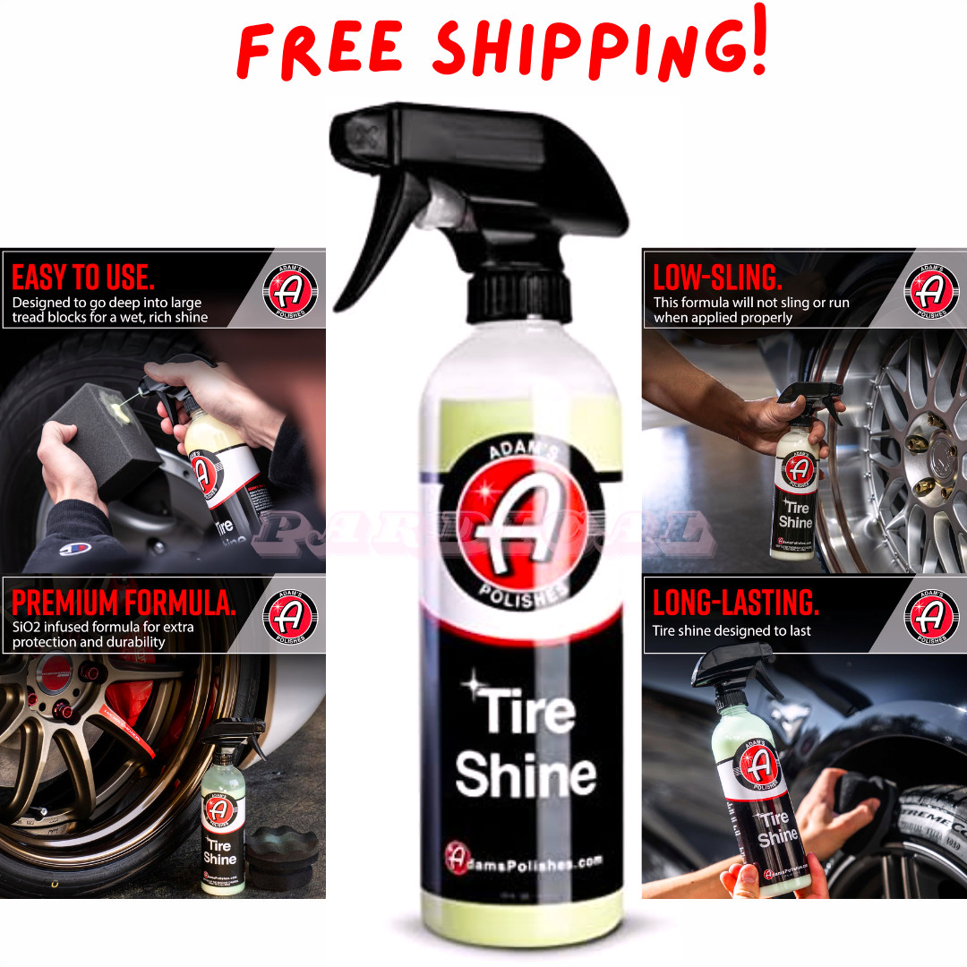 Adam's Polishes Tire Shine 16oz - Easy to Use Spray Tire Dressing W/ SiO2 for Gl