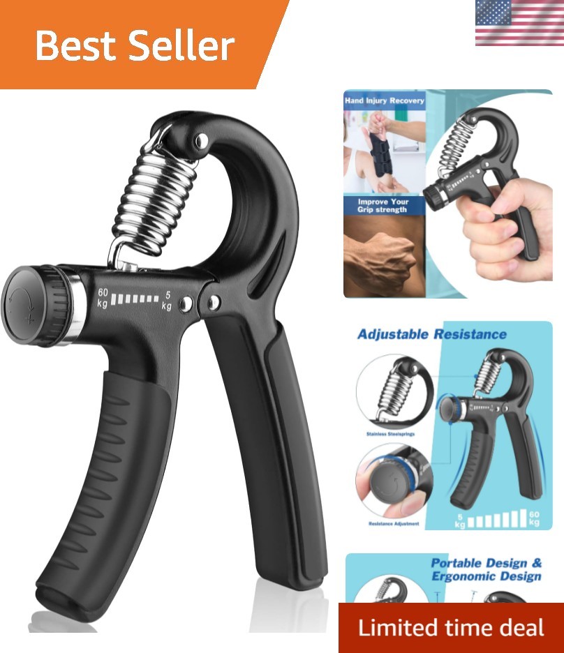 Multi-Purpose Hand Exerciser with Adjustable Resistance 5-60kg for All Levels