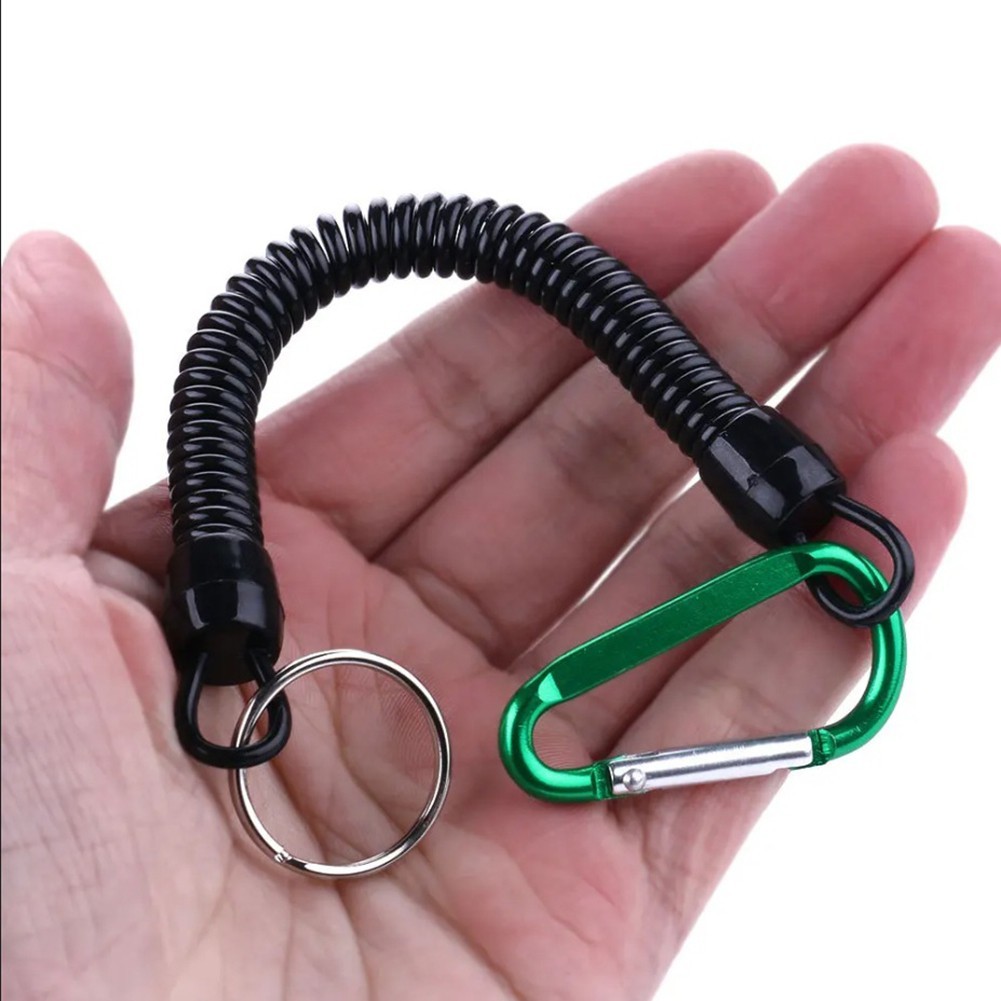 Comfortable and Stretchable Fishing Missed Rope Antilost Spiral Spring Lanyard