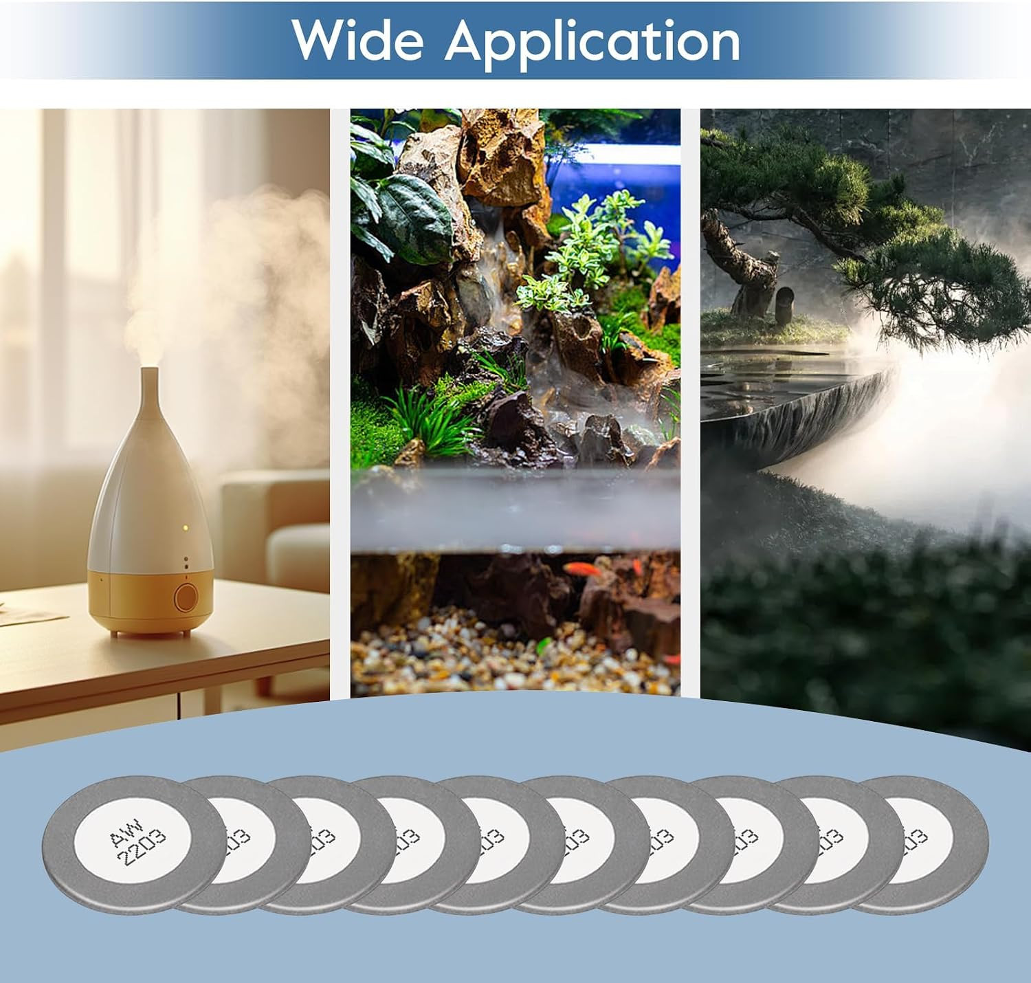 10Pcs 20Mm Ultrasonic Mist Maker Ceramic Disc for Humidifier