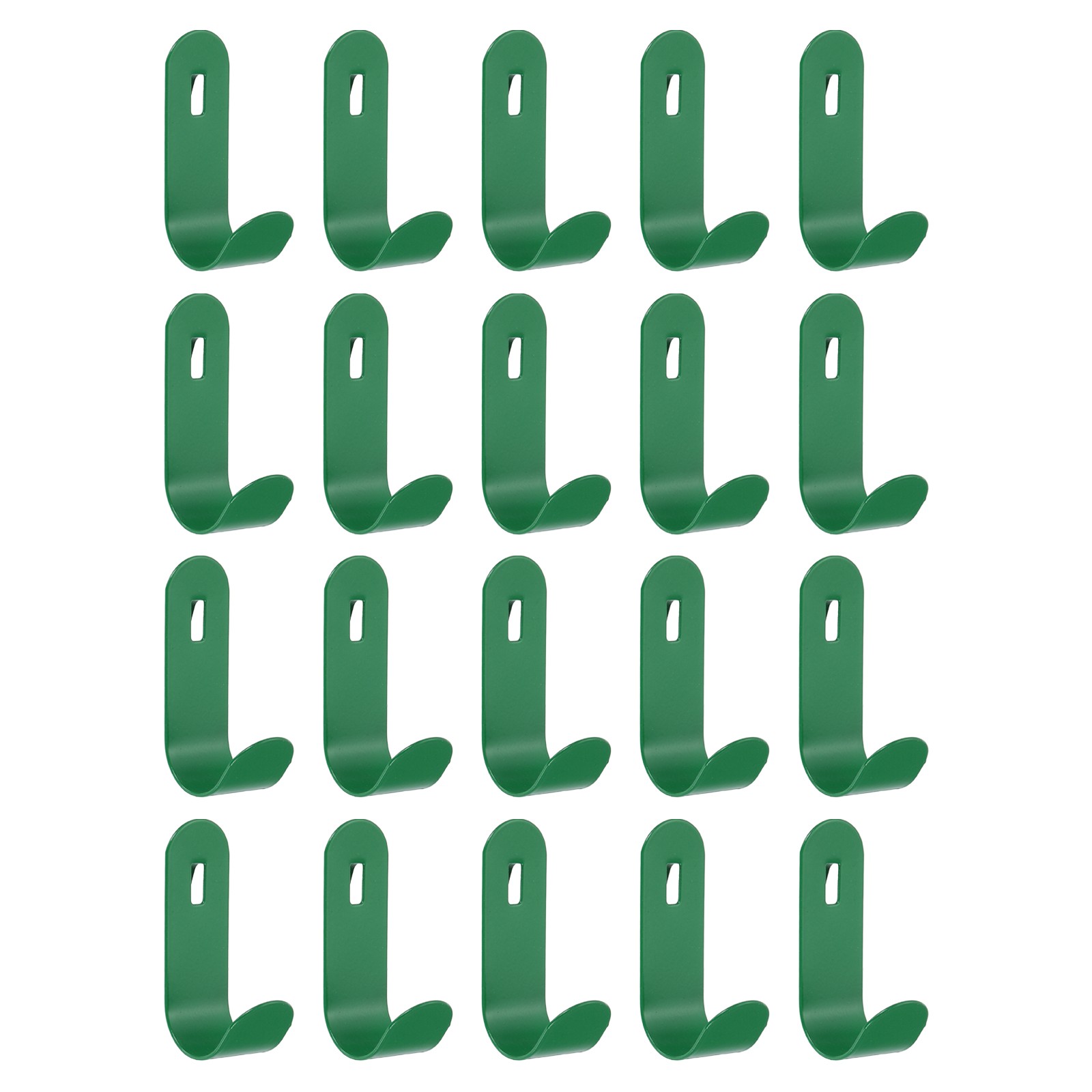 20Pcs PegBoard Hooks, 2" U Shape Study Peg Hooks for Wall Organizer, Green
