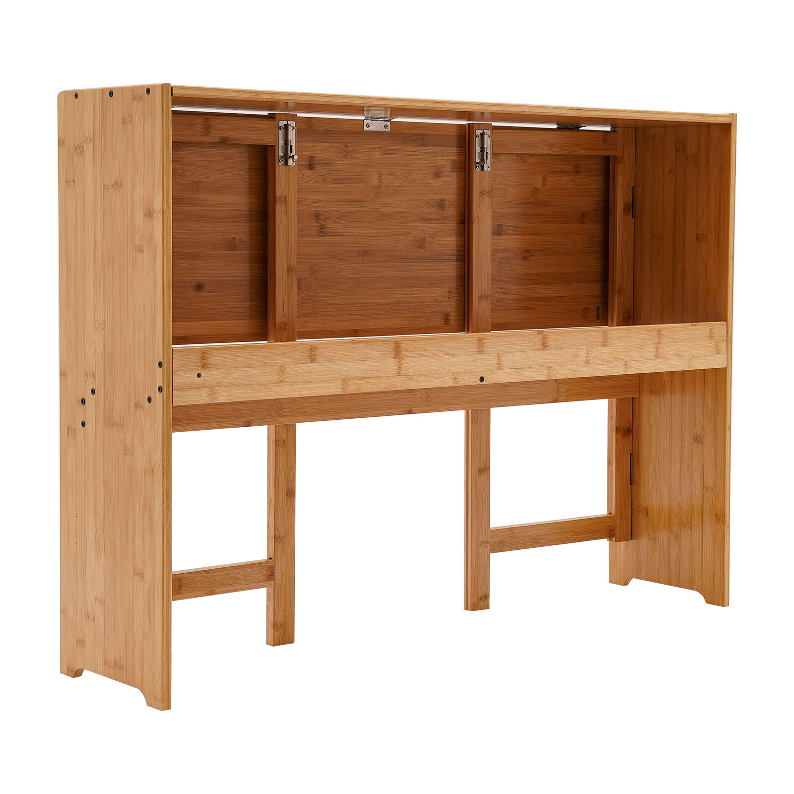 Folding Desk, Computer Desk with Bookshelf, Writing Desk for Student Office