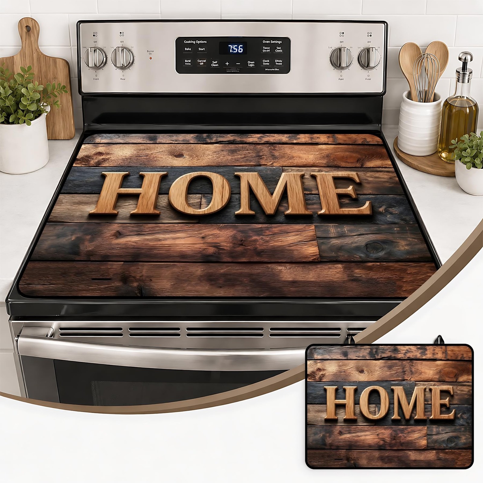 Stove Top Cover for Electric Stove | Multi-Purpose Heat Resistant Glass Cookt...