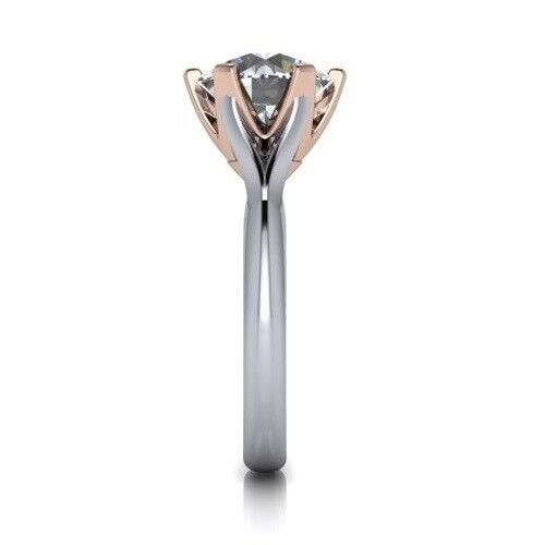 Lab-Created 2.50 Ct Round Cut White Diamond Engagement Ring 925 Sterling Silver
