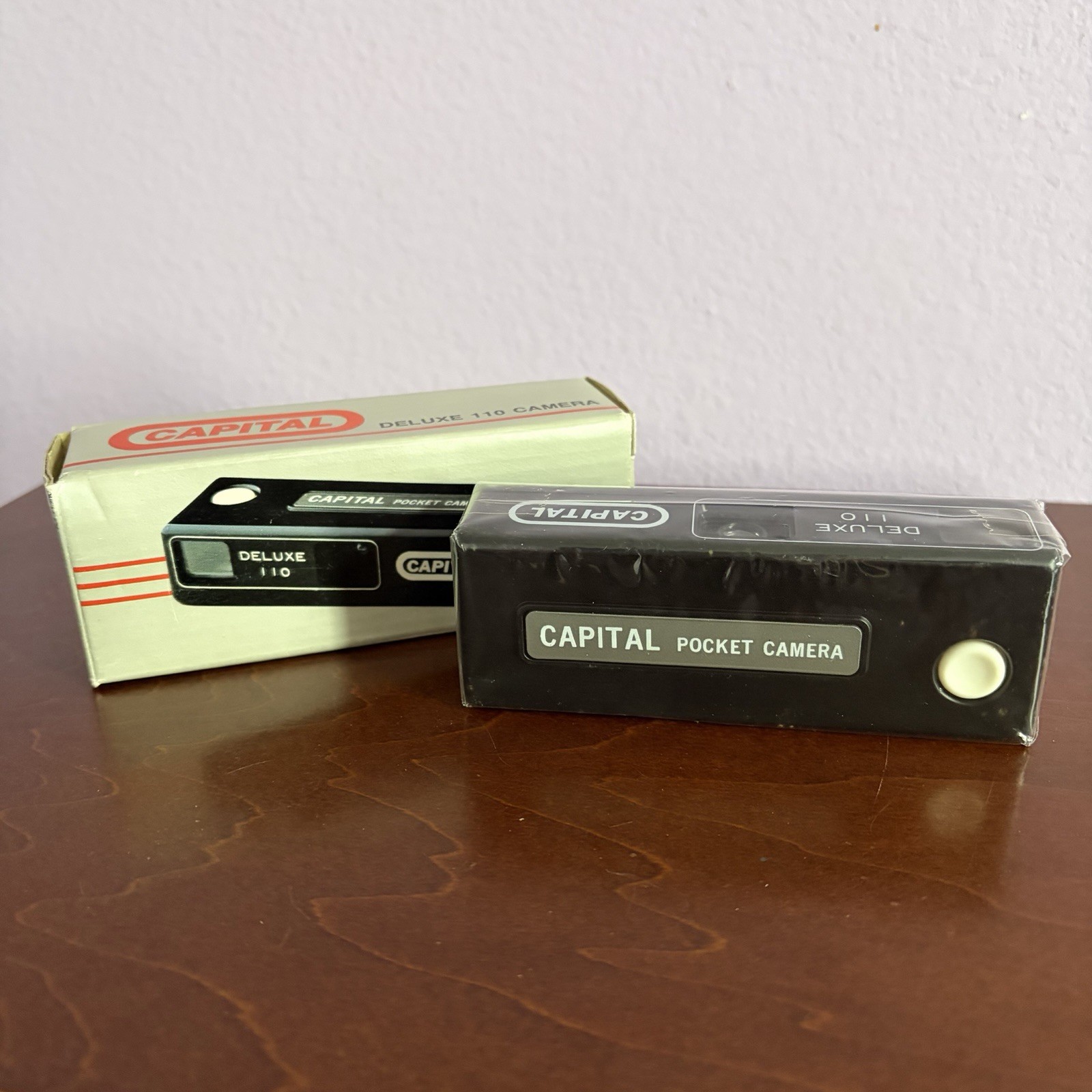 Capital Deluxe 110 Vintage Pocket Camera Original Box Wrist Strap Retro