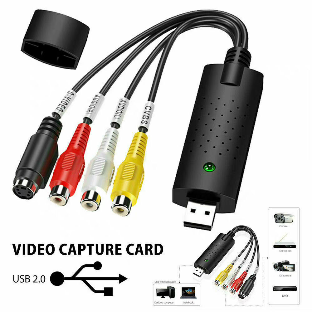 USB 2.0 Audio Video VHS VCR to DVD Converter Capture Card Adapter Digital Format