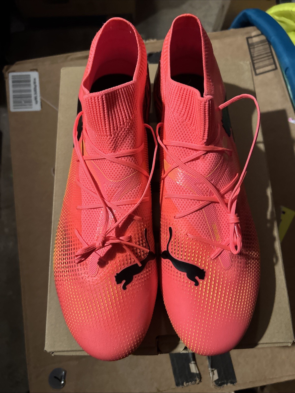 Puma Men's Future 7 Match FG/AG Soccer Cleat Pink/Black 107715-03 Men’s 12