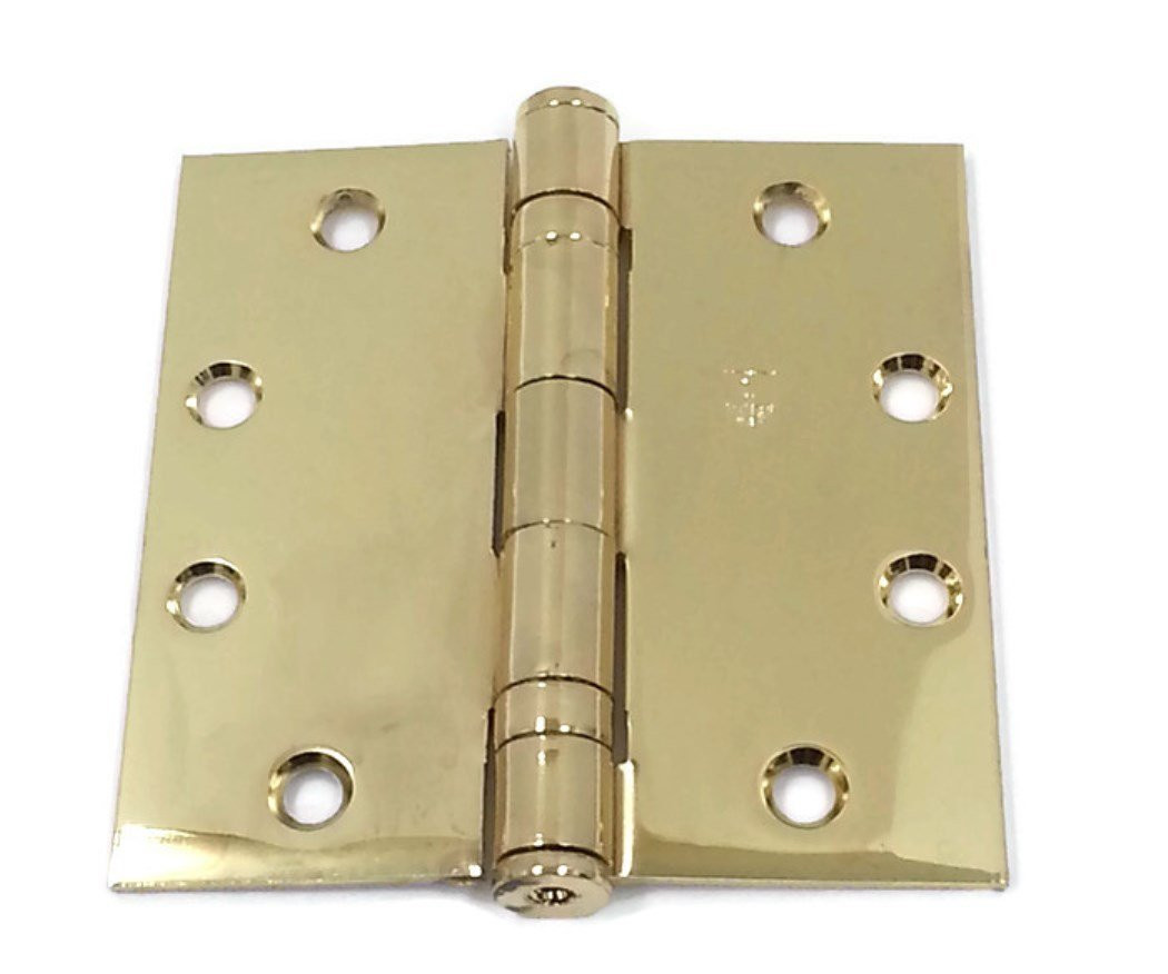Full Mortise Steel Hinge BB1279 4.5 X 4.5 US3/632 (Polished Brass) - Box of 3