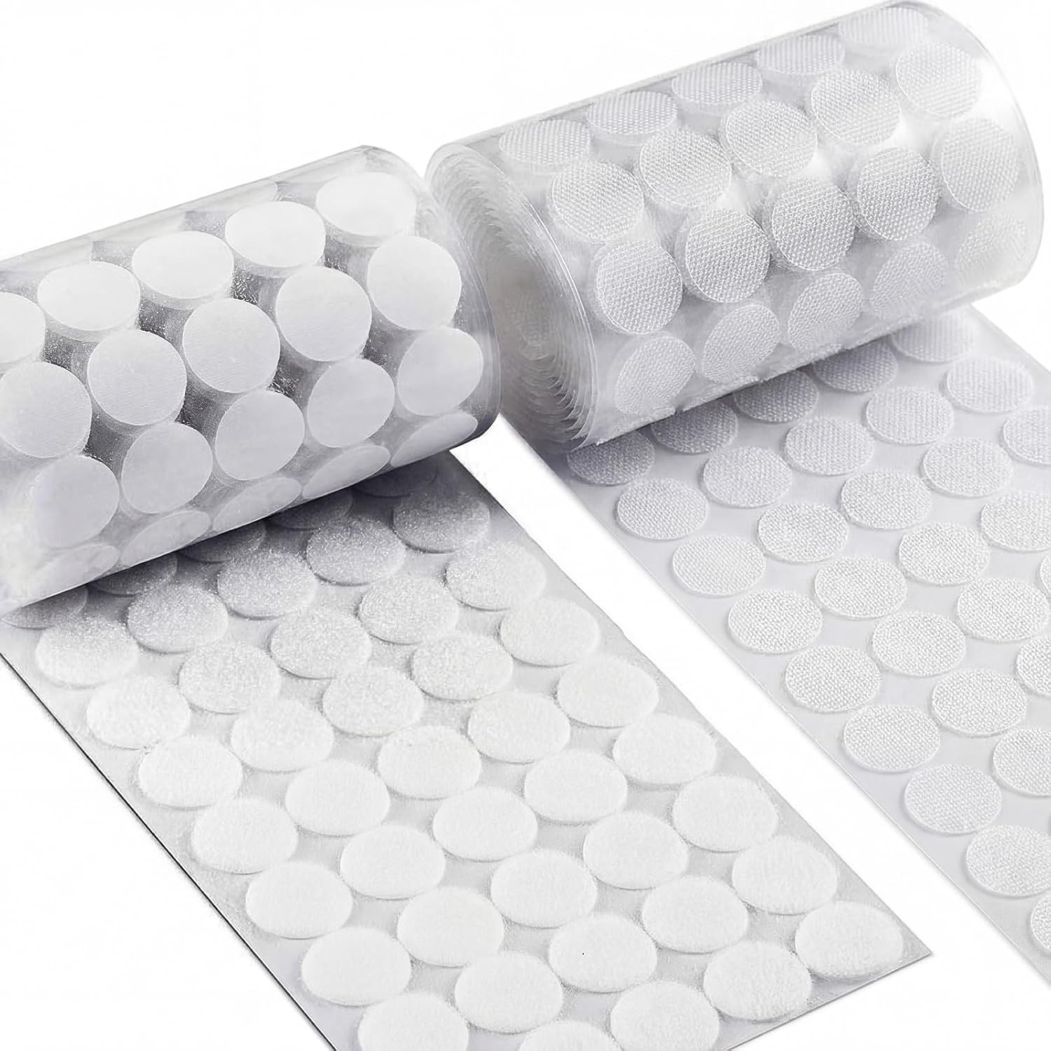 Self Adhesive Dots, 0.59" Hook and Loop Circles, 1000 Pcs round Fasteners