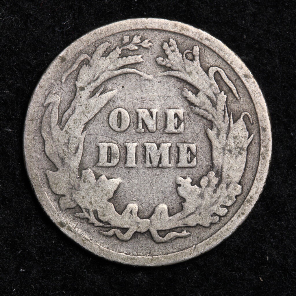 1898 Silver Barber Dime GOOD FREE SHIPPING