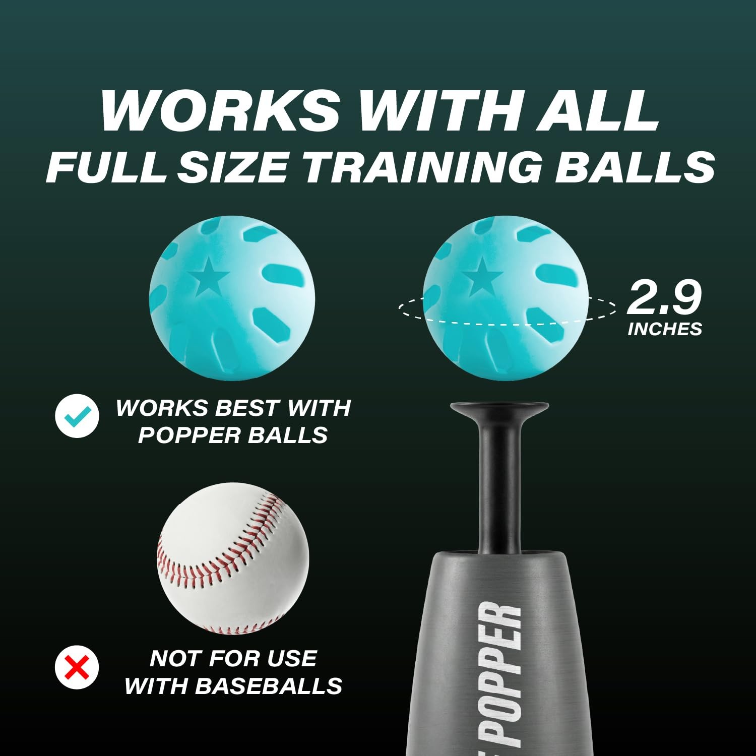 Plastic Practice Baseballs 202 Pack Impact Resistant Training Balls