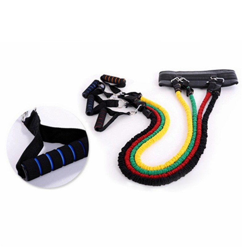 1Pair Resistance Bands Foam Handle Pull Rope Handle for Exercise Workout Fitness