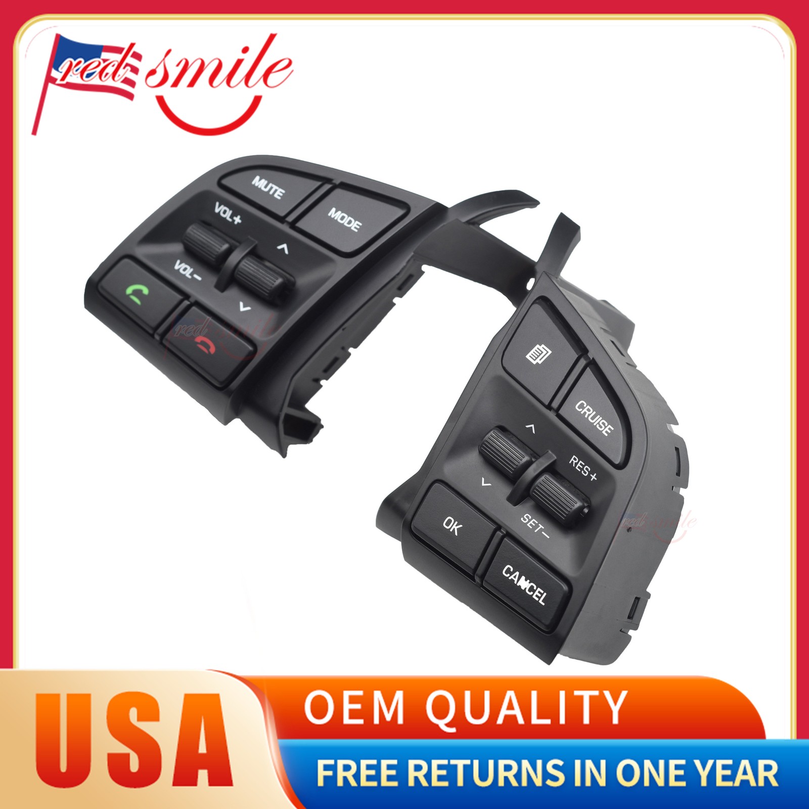 2X Steering Wheel Control Switch For Hyundai Tucson 2016-2018 96710D35004X USA