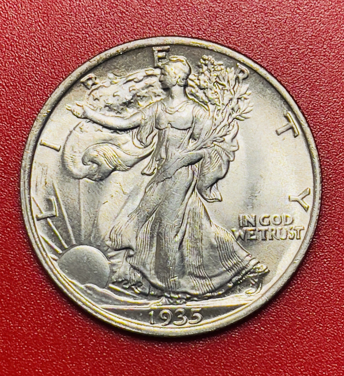 1935 P Walking Liberty Silver Half Dollar, Gem Uncirculated.