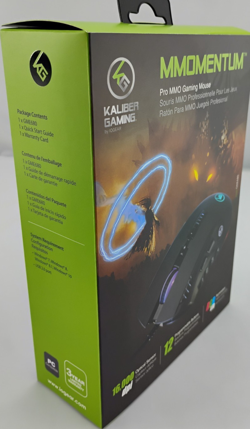 IOGEAR 12 Button MMO 12 programmable buttons 5 dpi settings Gaming Mouse