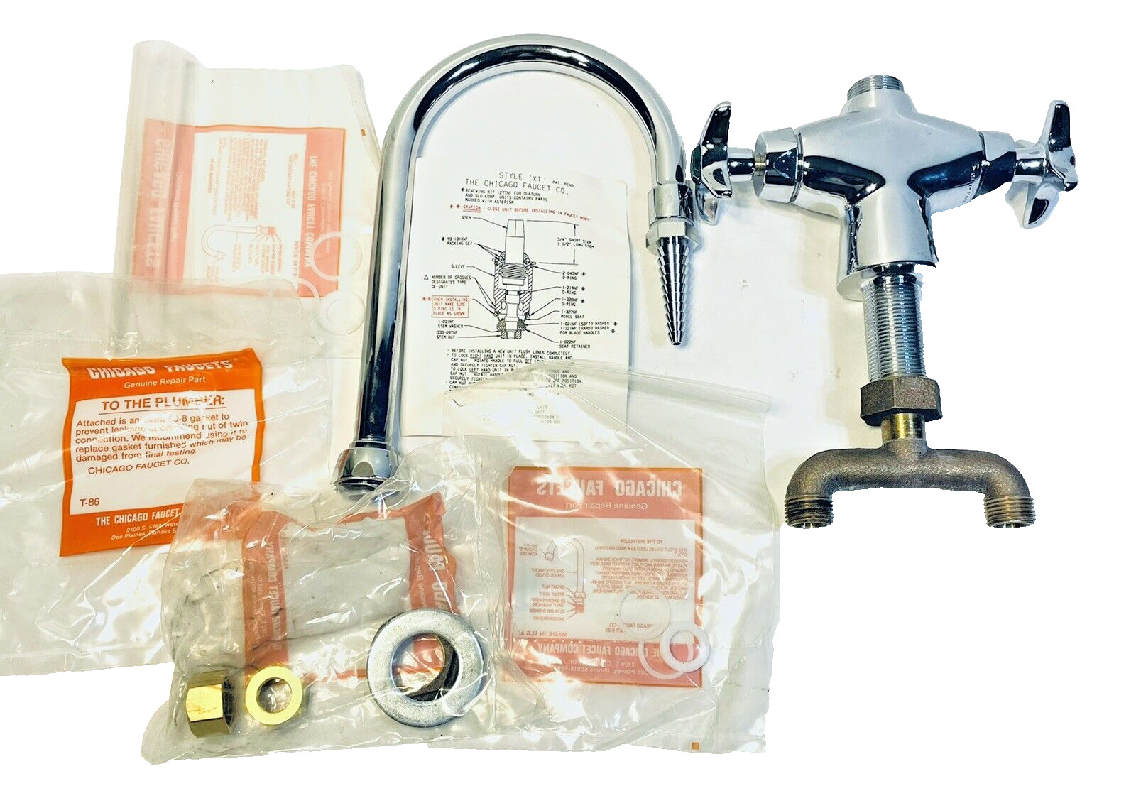 Chicago Faucet 5E972 Gooseneck Lab Faucet
