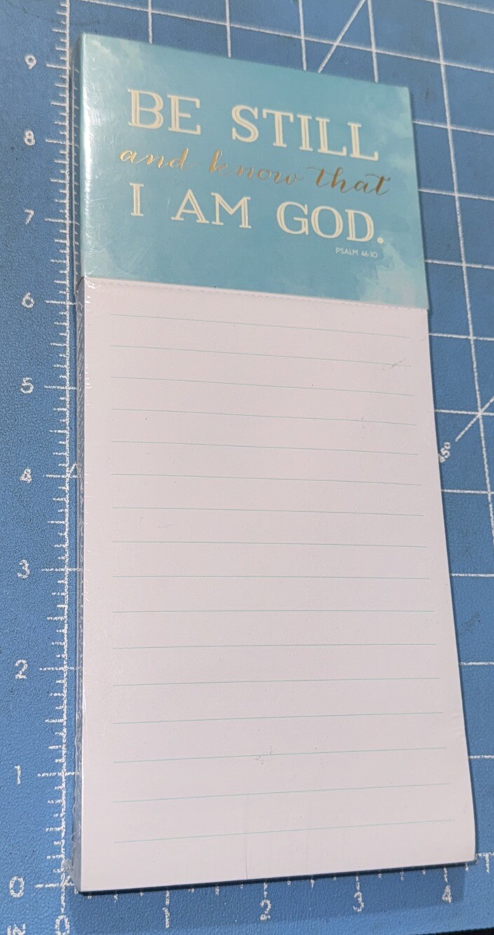 Psalm 46:10 "Be still and know that I Am God” Eccolo Magnetic Note Pad 100 Sheet
