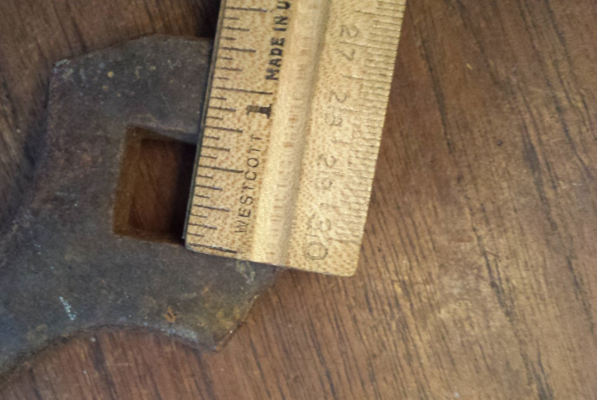 vintage cast iron unbranded Multi-Wrench - some damage