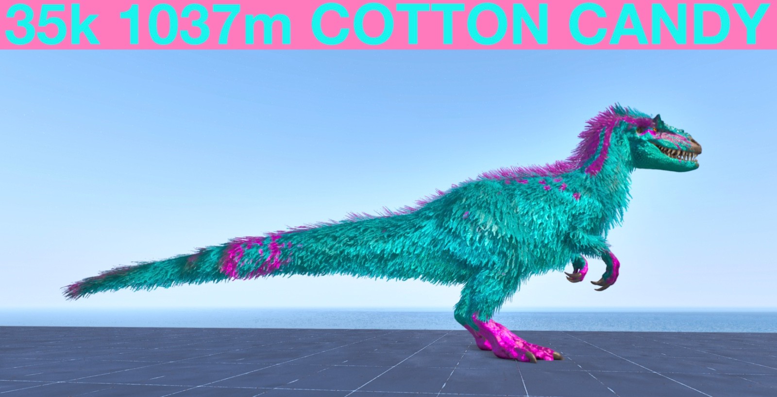 35k 1037m Cotton Candy Yutyrannus Ark Survival Ascended ASA PVE Xbox/PC/PS CC