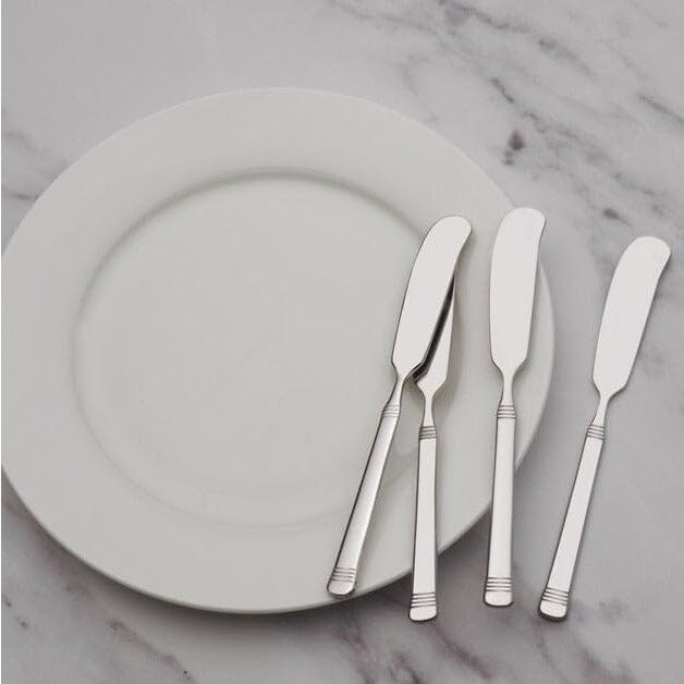 Fitz and Floyd 4 Piece Stainless Spreaders - Bistro Band