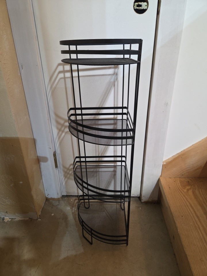 Corner 4-Shelf Wire Unit 32x13 Black
