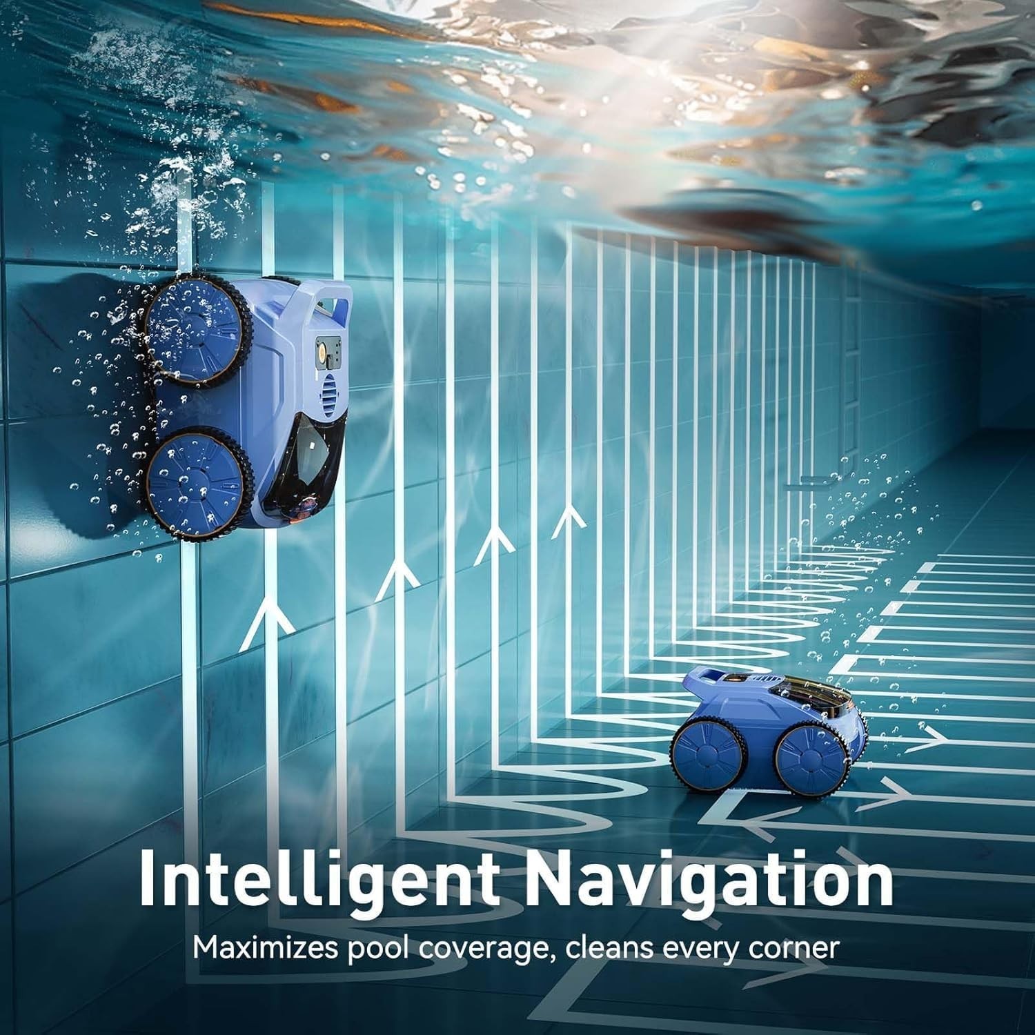 Seauto SAT20 Cordless Robotic Pool Vacuum, Wall-Climbing Smart Navigation NEW