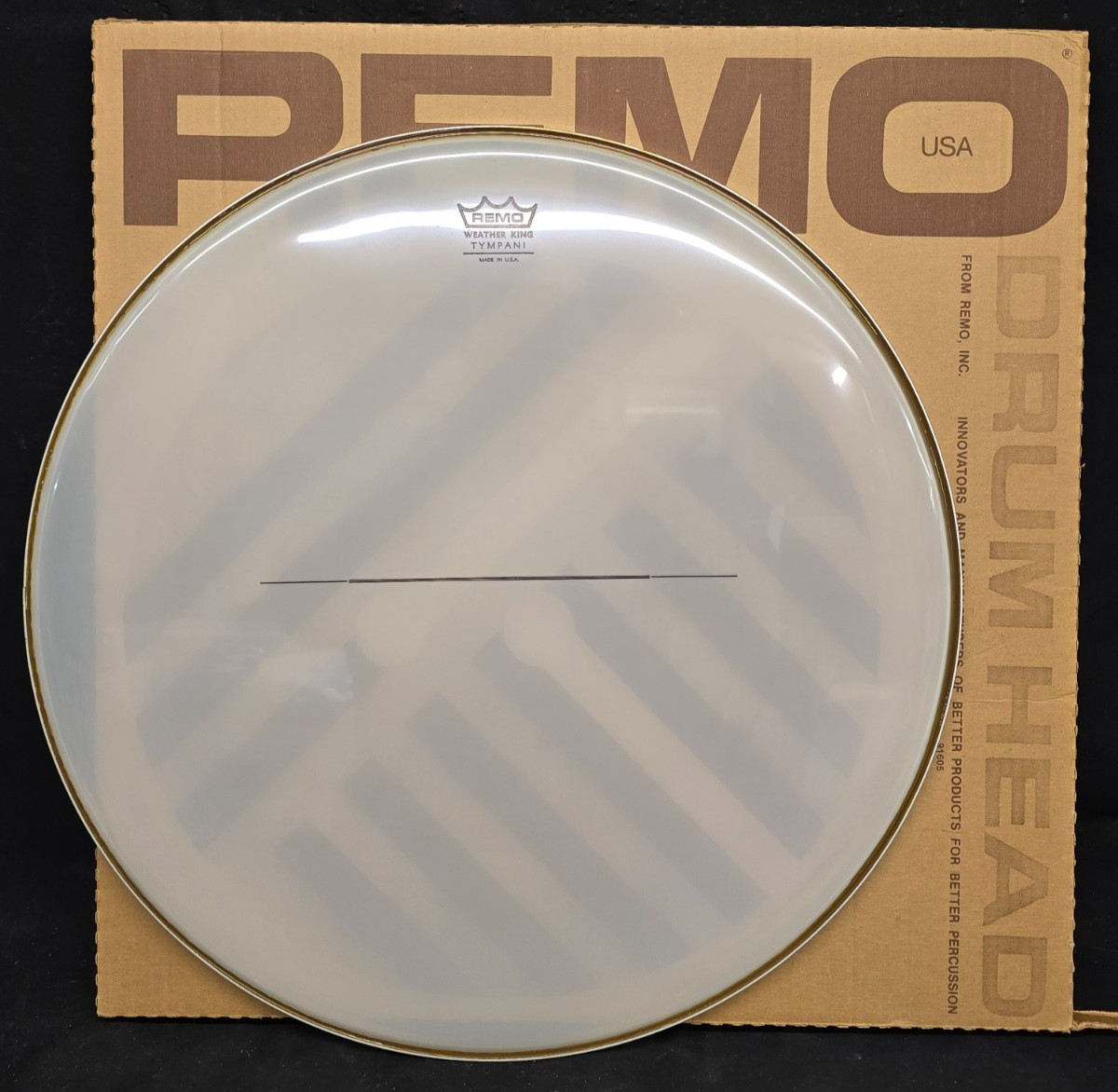 Vintage New Old Stock REMO Timpani 22" Weather King Mounted Drum Head TI-2200