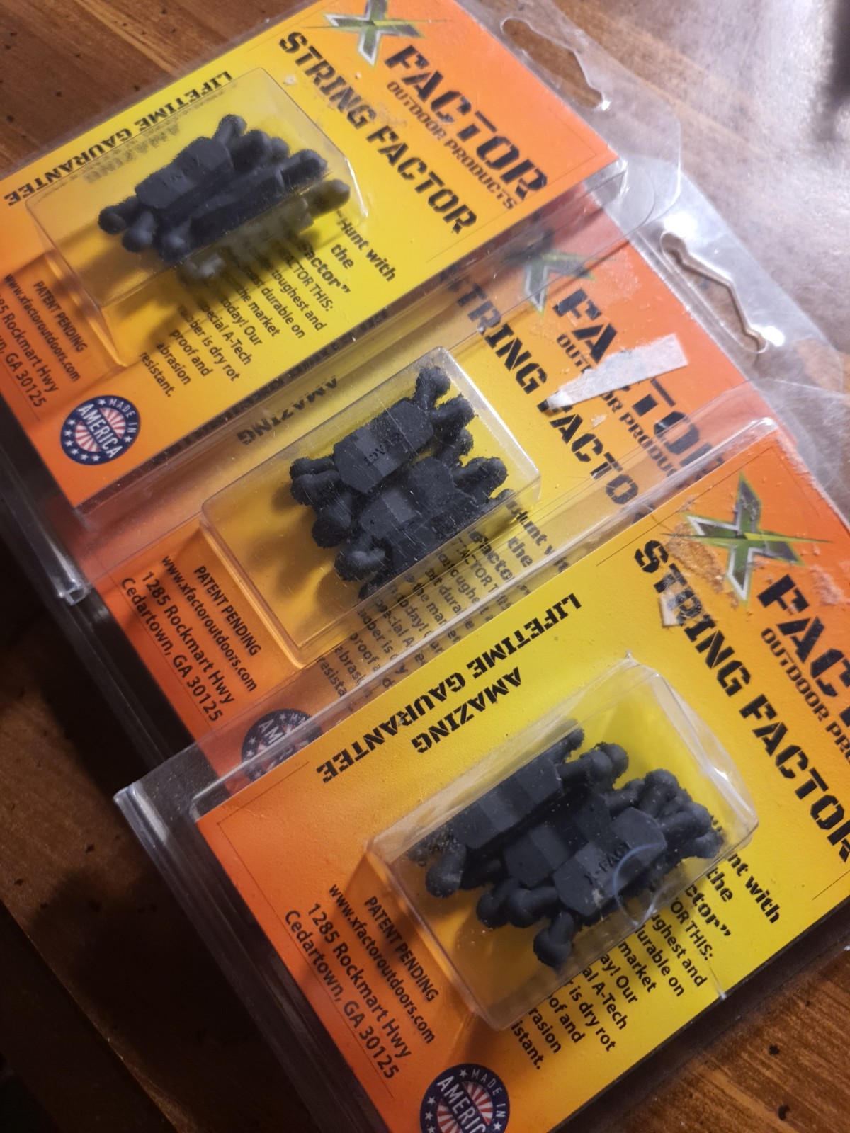 X-Factor Bow Hunting String Silencers 4 Pack Black Lot of 3 New Sealed