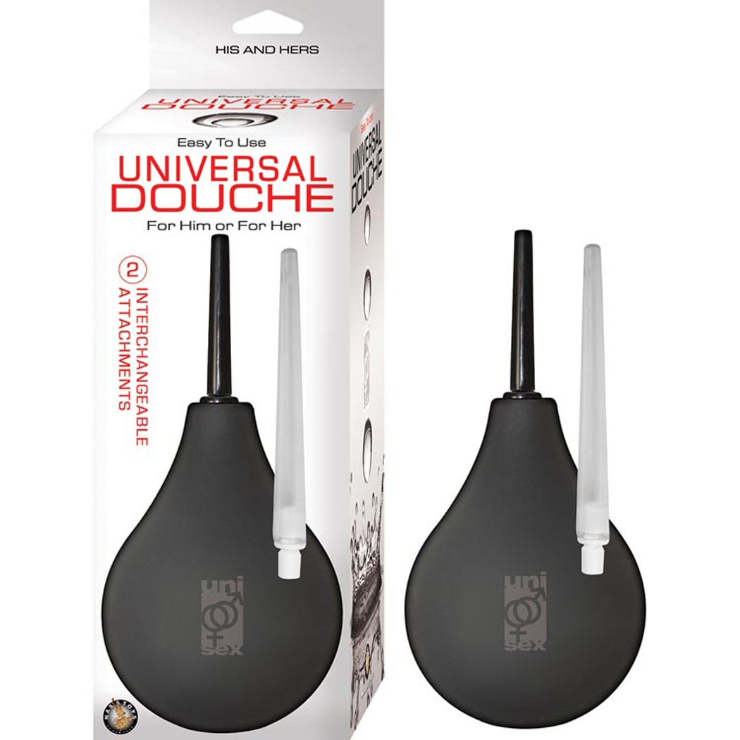 Nasstoys Universal Douche Black With 2 Interchangeable Attachments