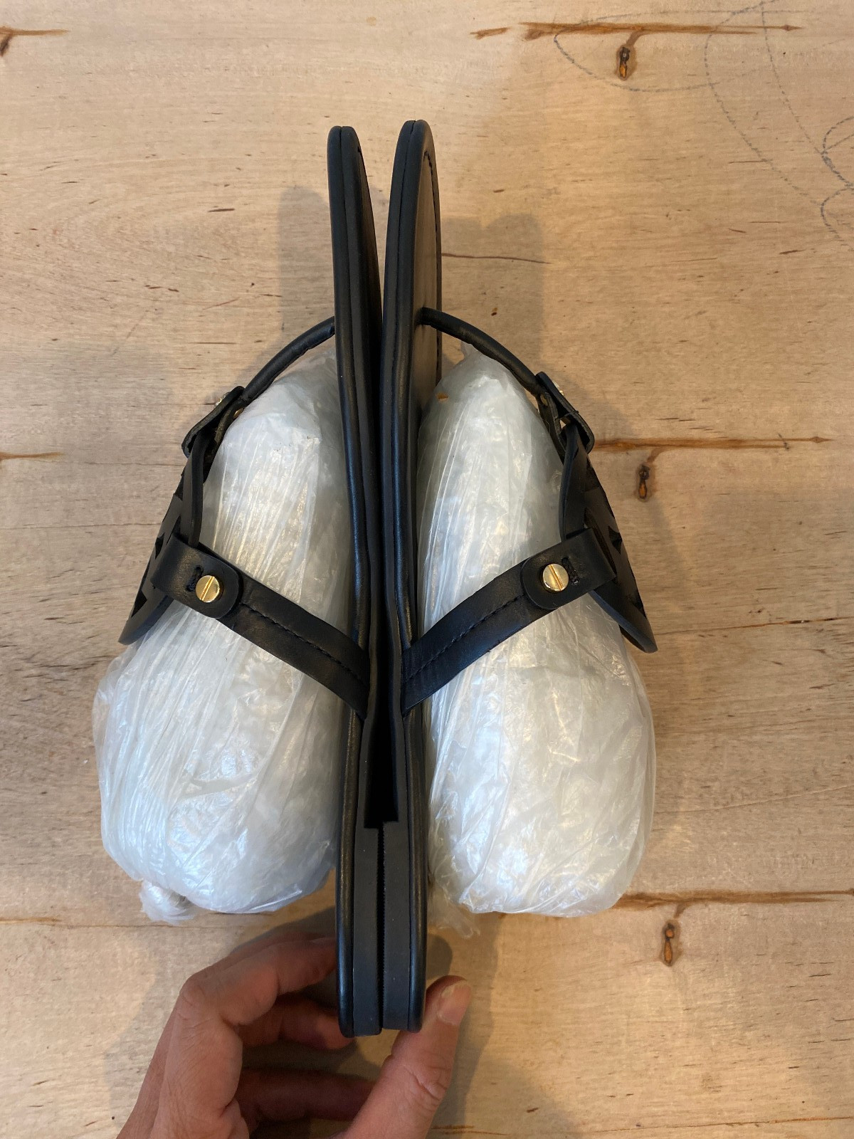 Tory Burch Miller Thong Sandal , Black Leather , Size US 10 M