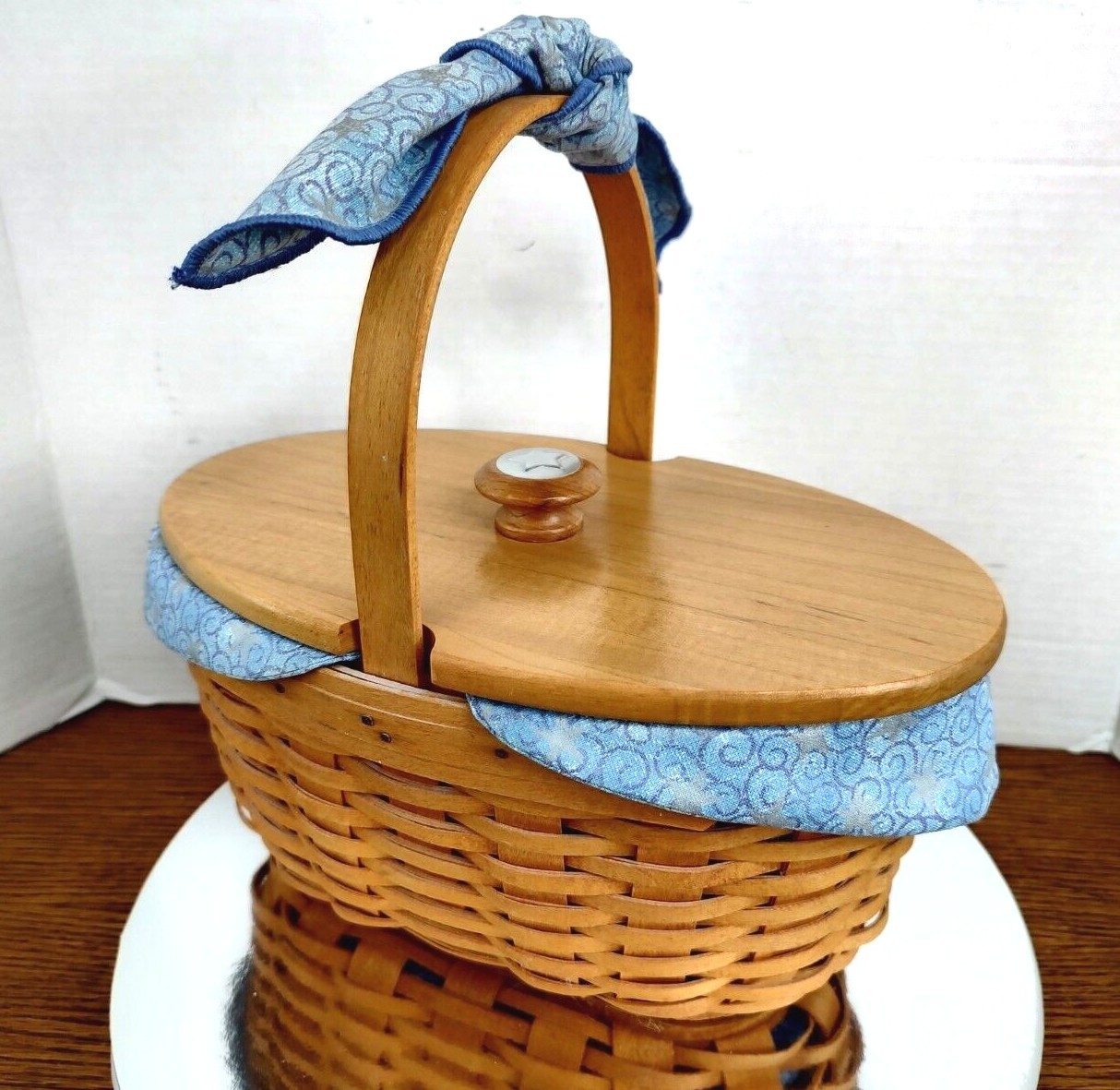 Longaberger 2000 Century Cheer Celebration Lid Fabric Insert Protector Basket