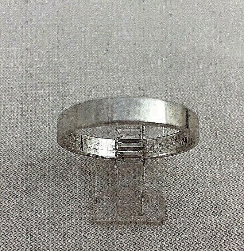 Sterling Silver .925 4mm Wide Flat Wedding Band Ring Sizes 5 to 14