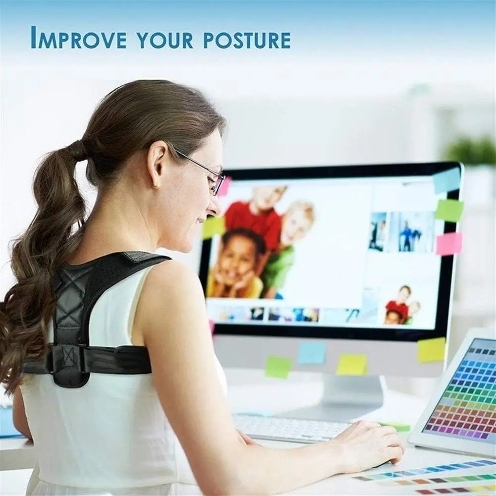 Adjustable Posture Corrector Back Shoulder Support Brace Belt for Men Women Spin