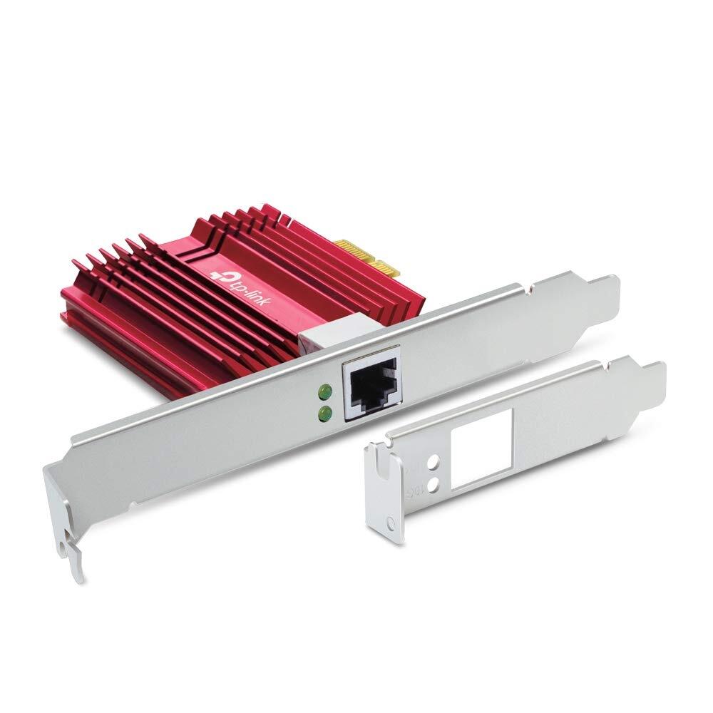TP Link TX401 10 Gbps PCIe Network Adapter with CAT6A Cable for Gaming
