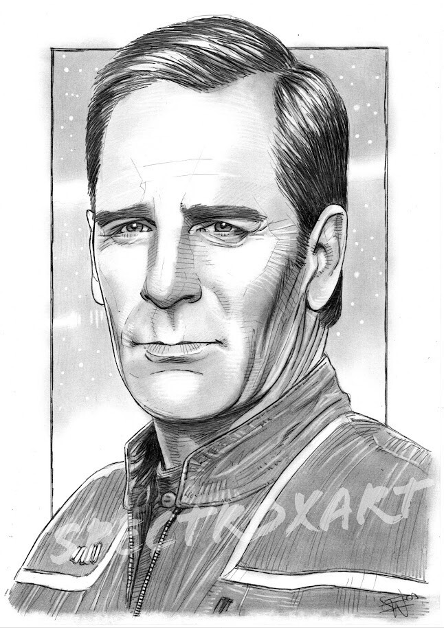 STAR TREK ORIGINAL ART "Captain Archer" by Spectroxart