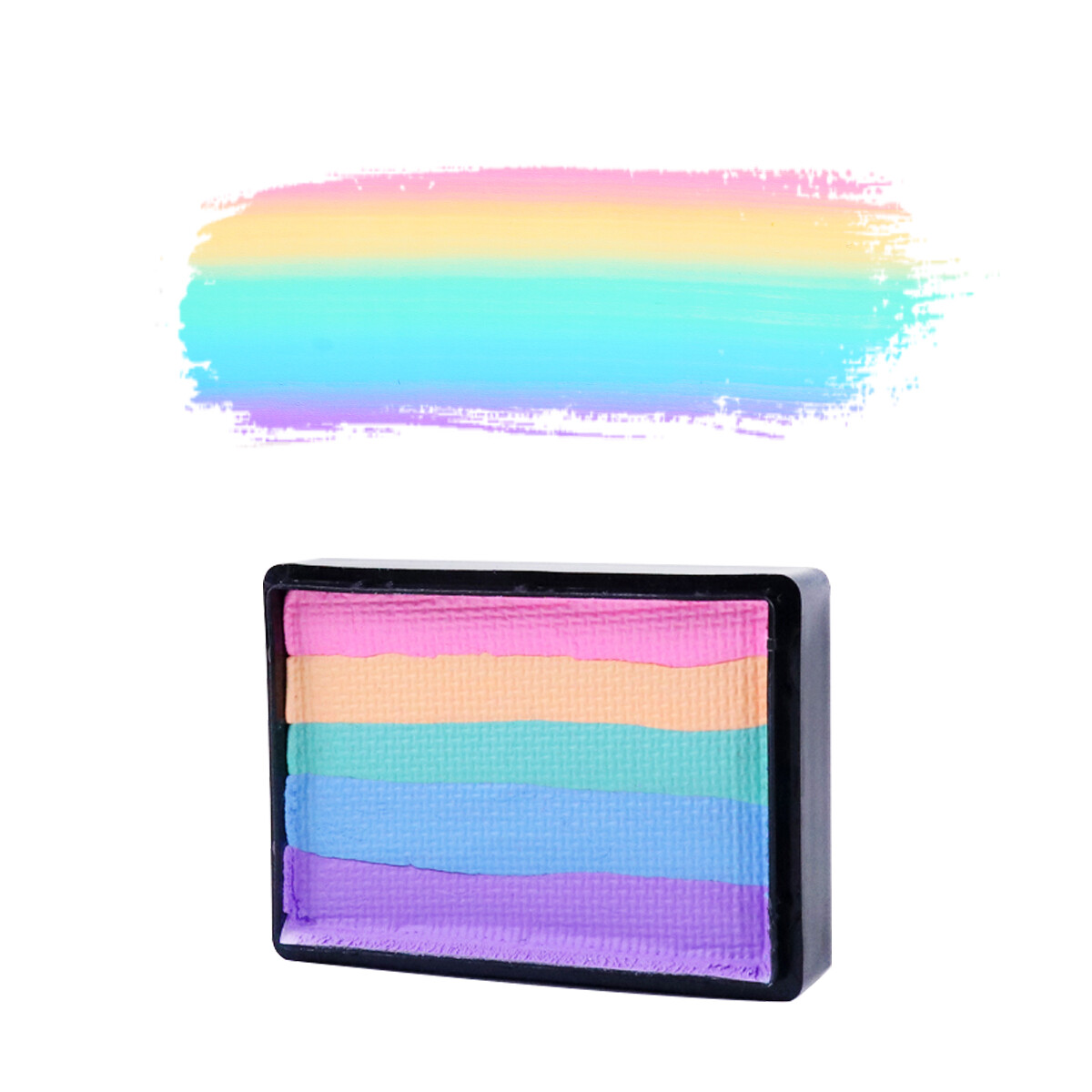 10 pcs Professional Face Paint Brushes with Face Paint Rainbow Cake Water Based