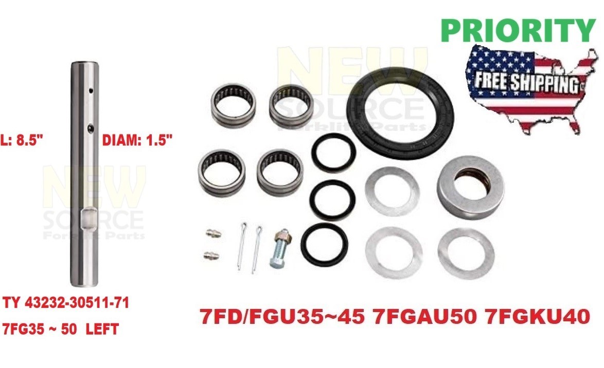 04432-30140-71 KING PIN KIT + 43232-30511-71 PIN TOYOTA 7FD/FGU35~45 LEFT SIDE