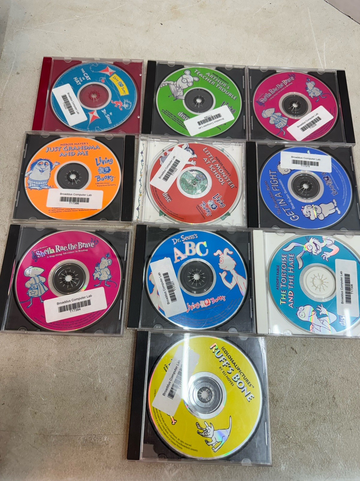 Living Books CD-ROM Lot Arthur Cat in the Hat Berenstain Bears Tortoise Hare