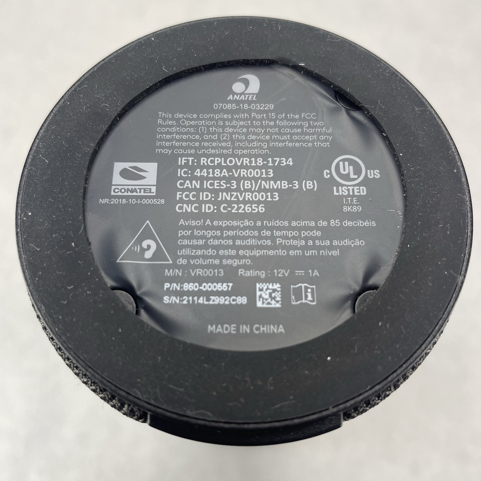 Logitech VR0013 Conference Camera Speaker USB/Bluetooth Video 860-000557
