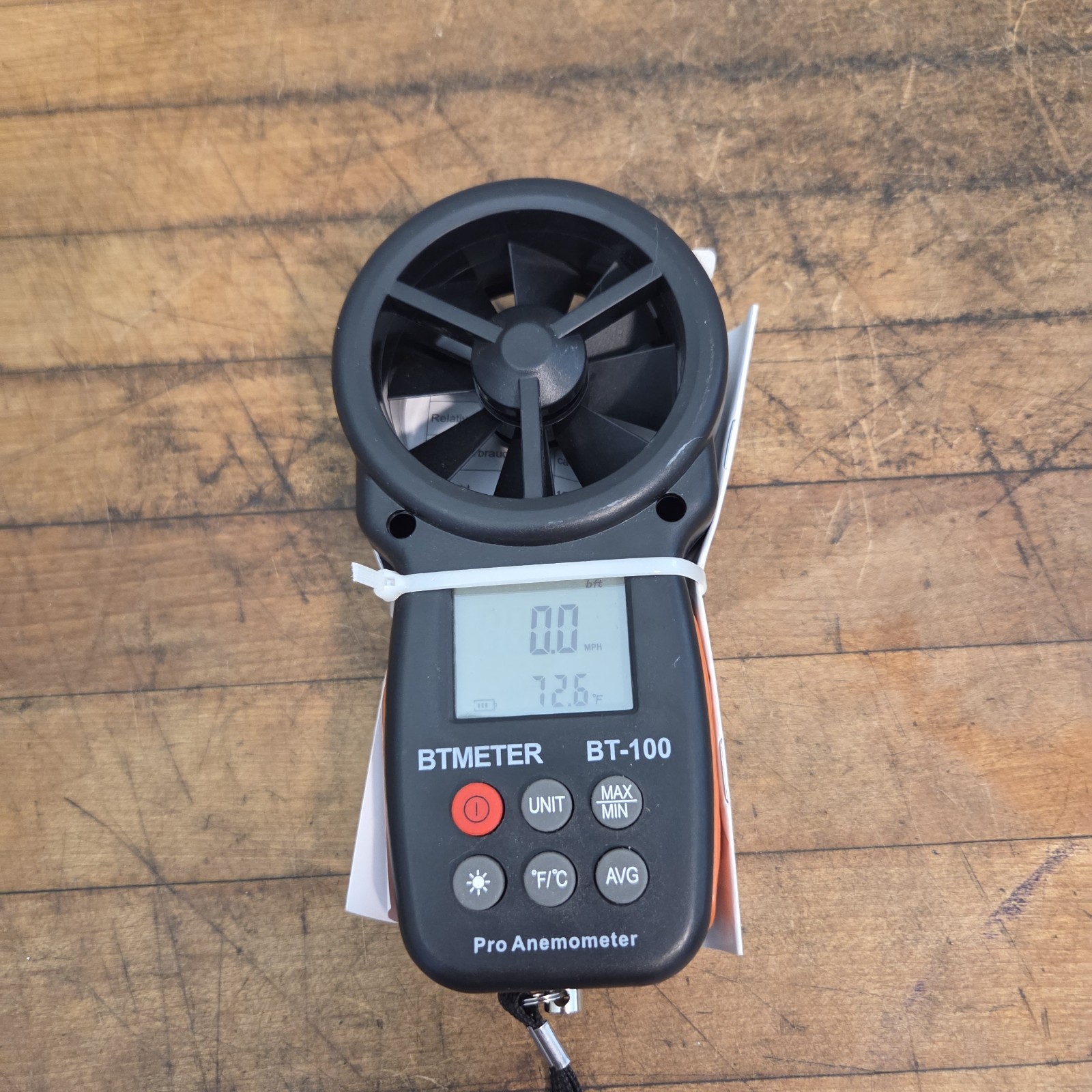 BTMETER BT-100 Digital Handheld Anemometer Wind Speed Temp Meter