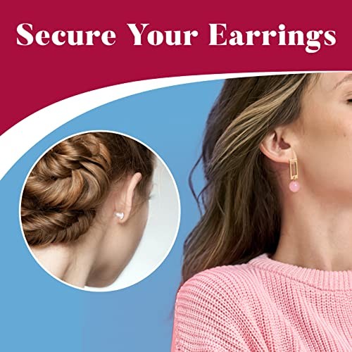 600pcs Clear Silicone Earring Backs Replacements, 6 Sizes Soft Friction Backs