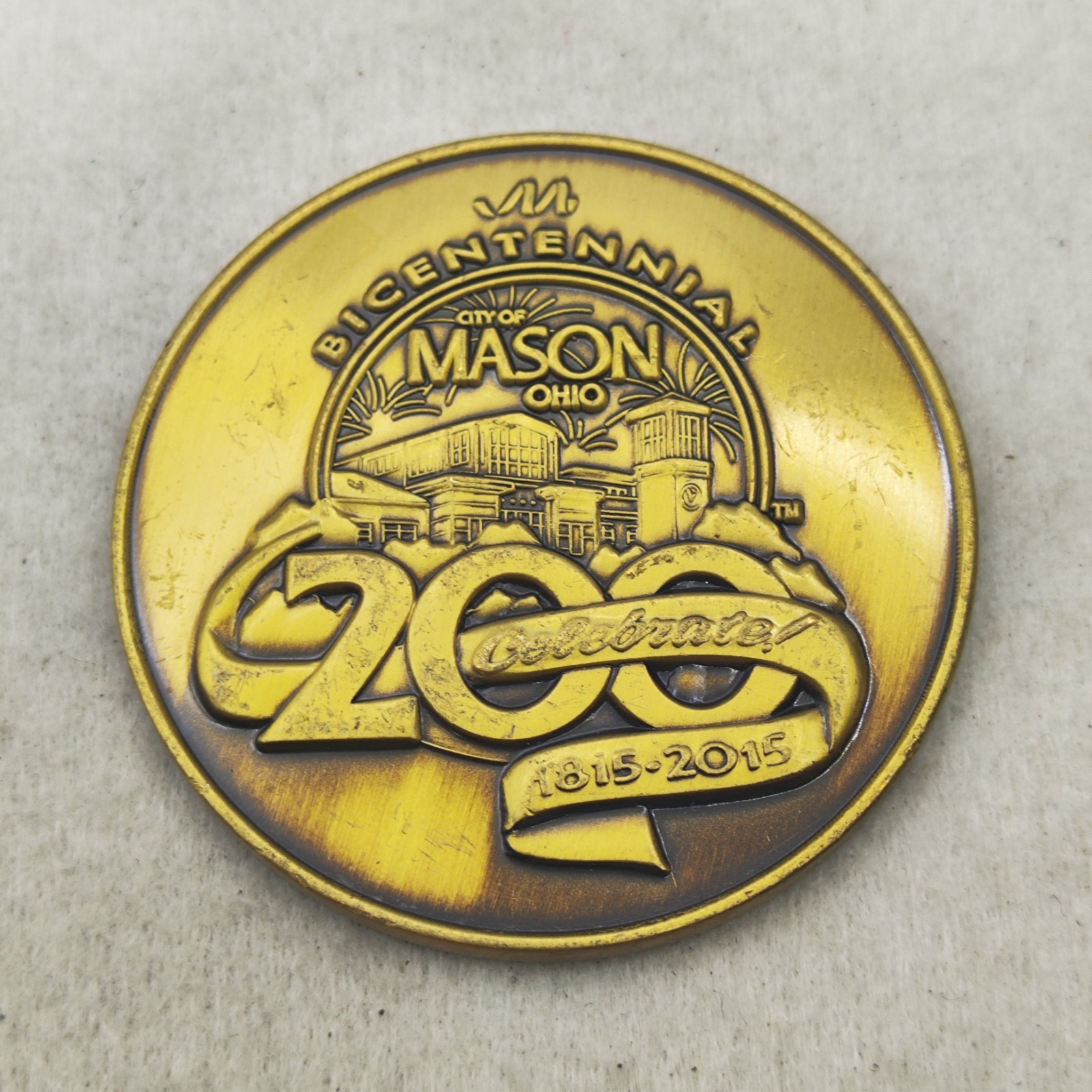 Mason Ohio Bicentennial 200th Anniversary Kings Island Challenge Coin