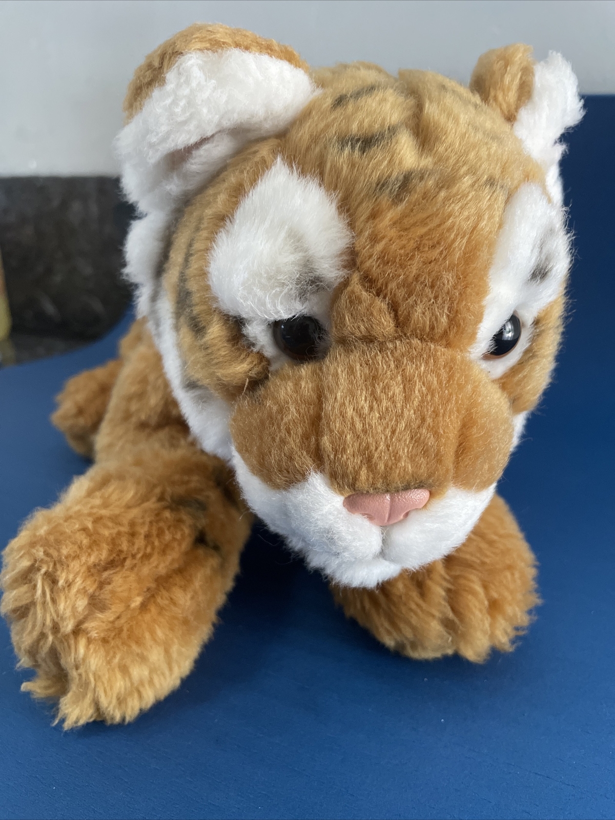 FAO Schwarz 12 In Tiger Cub Stuffed Animal Toy Plush ~ Orange Black & White