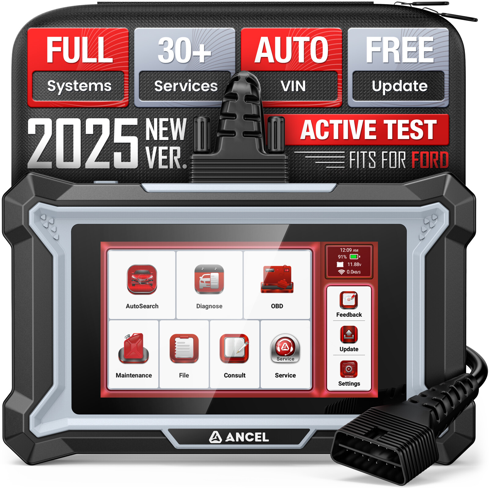 For Ford Lincoln Mercury Bidirectional Car OBD2 Scanner Diagnostic E-CU Coding