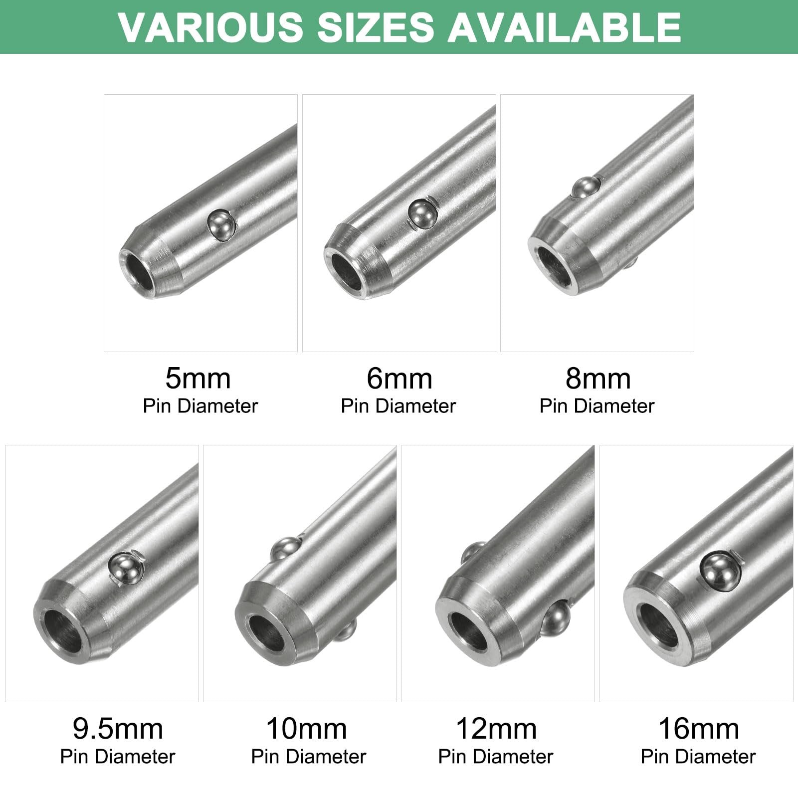 2-Pack T Handle Lock Pins 5/16"8mm Dia. 1-31/32"50mm Usage Length Push-Button