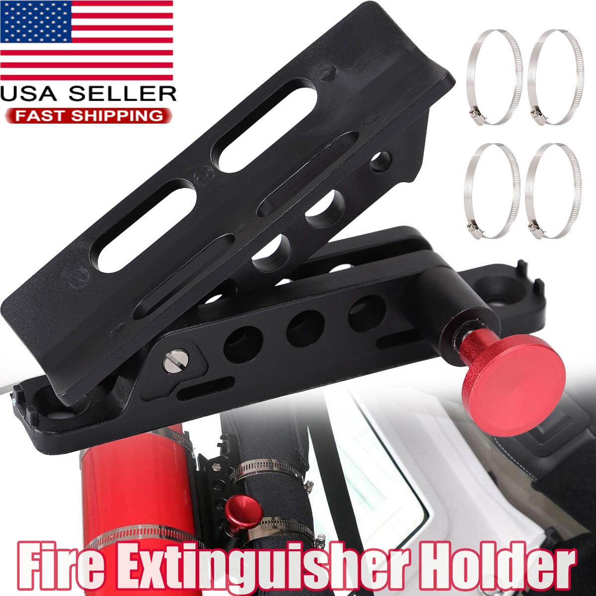 Car Fire Extinguisher Holder Mount Bracket Quick Release For Jeep Wrangler TJ JK