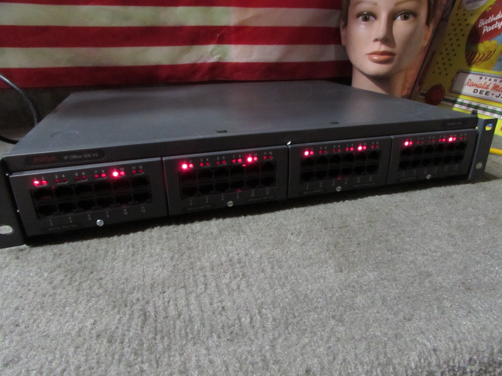 ESTATE* AVAYA IPO IP500 V2 700476005 CONTROL UNIT PCS11 w/4 Mods ~TESTED-VIDEO