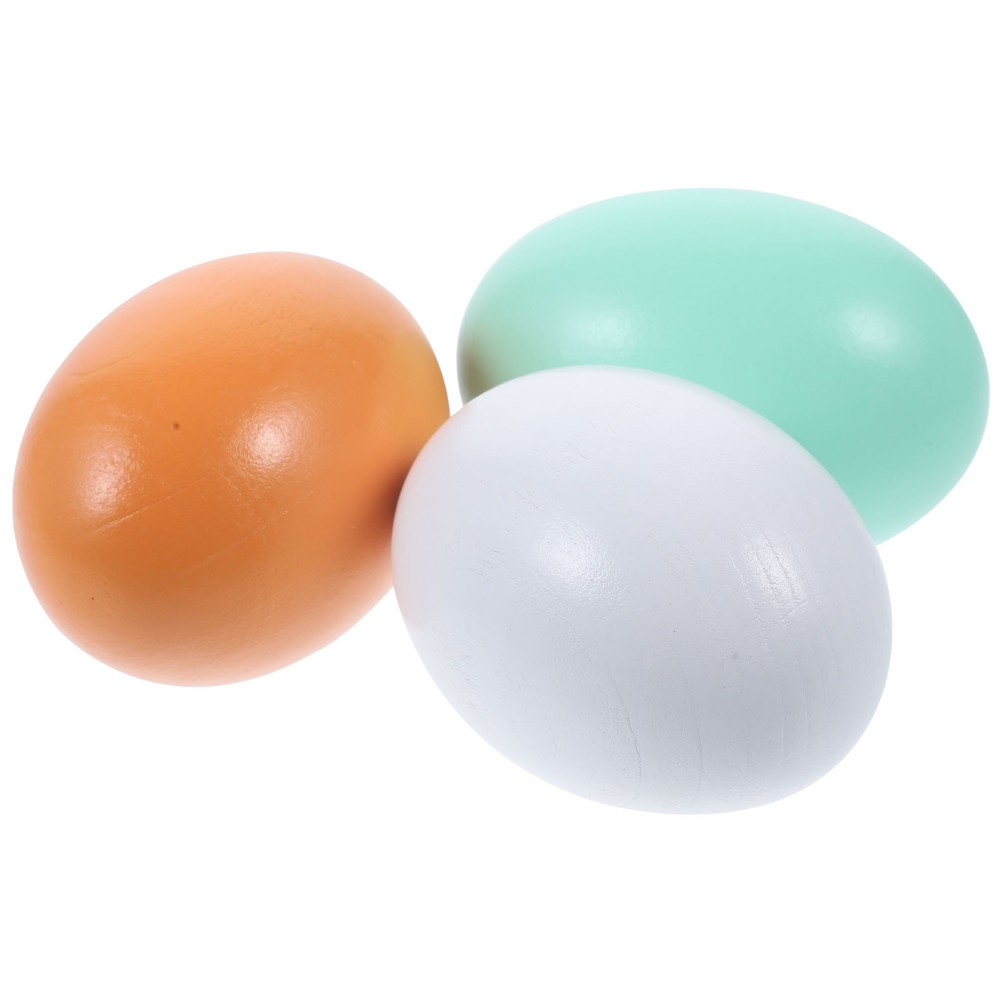 3 Pcs Egg Decors Unfinished Artificial Eggs for Craft Decorating Toy